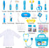 Liberry Toy Doctor Kit for Toddlers 3-5 Years, 30 Pcs Medical Playset Gift with Stethoscope and Dress Up Costume