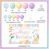 Art Birthday Party Decorations for Girls - Pastel Balloon Garland Arch Kit with Macaron Paint Happy Birthday Backdrop