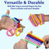 Stretchy Coil Chew Necklaces and Bracelets - 16 Pack Teething Toys for Sensory Kids with Autism, Reduce Anxiety