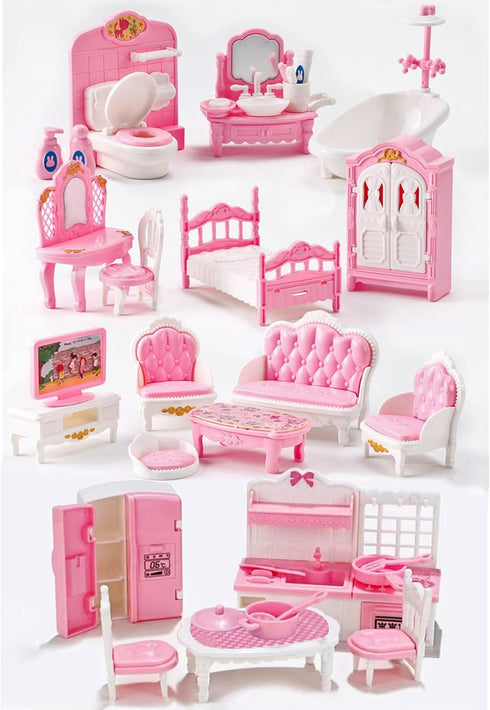 Thildani 35 Pcs Dollhouse Furniture Accessories Set Mini House Furniture Small Dollhouse Miniature