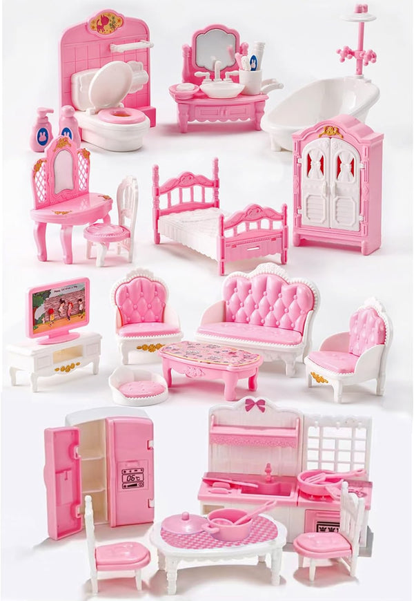 Thildani 35 Pcs Dollhouse Furniture Accessories Set Mini House Furniture Small Dollhouse Miniature