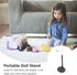 jojofuny Doll Stands for 12- inch Dolls, 2pcs Black Action Figure Stand Portable Fashion Dolls Organizer Display Bracket Doll Holder for Home Decoration, 35cm