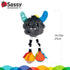 Sassy Confetti Yeti Chime Toy, Hanging Developmental Attachable Toy for Ages 0+ Months