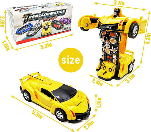 Present for 3-6 Year Old Boys | Transforming Cars Toys for 3-8 Year Old Boys | Friction Powered Truck Toys for Kids