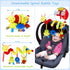 Baby Crib Hanging Rattles Toys, Cartoon Insect Spiral Hanging Toy with Rattle Bell for Infants
