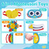 MoraBaby 1-3 6-in-1 Tummy Robot Musical Busy Cube for Toddlers Years Old, Montessori Activity Cube with Lights