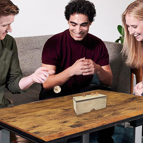 Penny Game - Dice Games for Families with Pennies, 2-6 Players, Wood Box Included