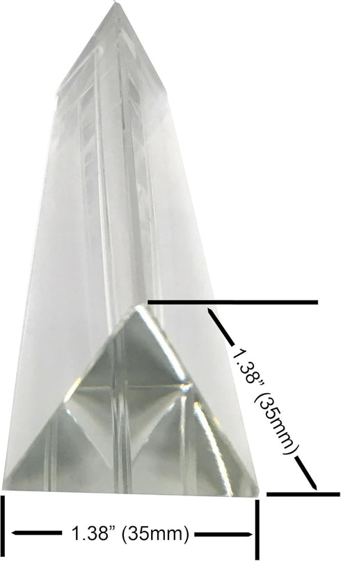 Amlong Crystal 2.5 inch Optical Glass Triangular Prism for Teaching Light Spectrum Physics and Photography