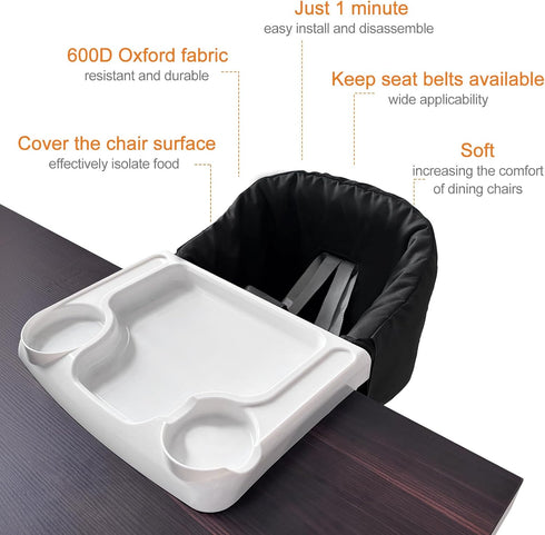 MTWML Cover Compatible for Inglesina Fast Table Chair,Washable Liner for Most Hook On High Chairs,Versatile Clip On