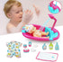 RedCrab 12" Baby Doll Bath and Bed Play Set - 2-in-1 Shaker with Shower Spray & 25pcs Accessories for Girls 3+