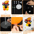 2 Sets 2 Construction Party Balloons Stand Kit with Construction Truck Foil Balloons Black Orange Yellow Party Balloon
