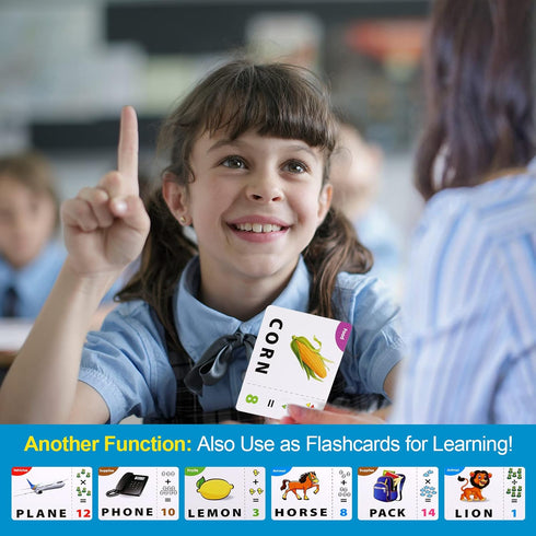 Matching Letter Game for Kids, 2 in 1 Educational Toys for Alphabet Spelling & Reading, Flash Cards
