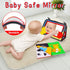 Tummy Time Baby Mirror, Infant Toys for 0-3 Months, Black and White Crawling Sensory Toy with Crinkle Book