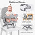 YOLEO Baby High Chair Booster Seat for Dining Table, Foldable High Chairs with Adjustable Heights, Travel Booster Seat