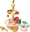 PairPear Tea Party Set Dessert Stand Playset -Wooden Toys Pretend Play Food