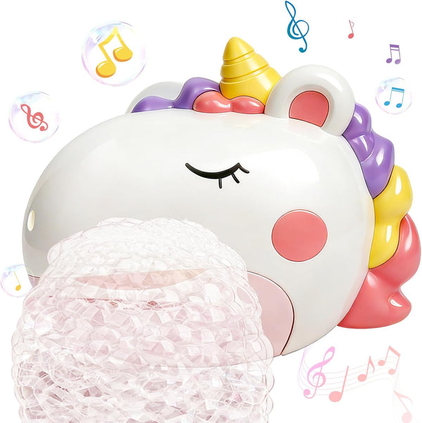 JoiTale Baby Bath Toys, Unicorn Rechargeable Bath Bubble Machine, Automatic Bubble Maker with