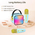 Mini Karaoke Machine for Kids, Portable Bluetooth Karaoke Speaker with 2 Wireless Microphones, Ideal for Parties