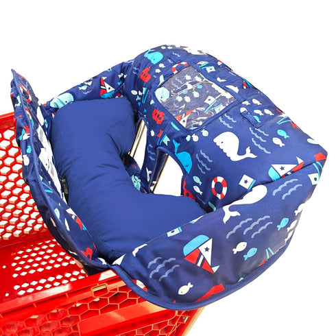 Soft Pillow Attached 2-in-1 Shopping Cart and High Chair Cover for Baby,