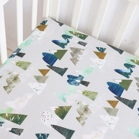 Soft & Breathable Baby Crib Sheet: TANOFAR Mountains Toddler Bed Sheets