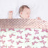 Citihomy 30x40Inch Baby Blanket for Girls Butterfly Pink Minky Super Soft Double Layer Receiving Blanket with Dotted