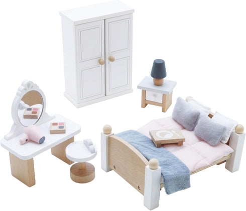 Le Toy Van Wooden Daisylane Master Bedroom Dolls House, Accessories Play Set