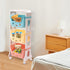 BAIODNB 3-Tier Rolling Cart, Toy Storage Organizer Utility Rolling Cart with Universal Wheels, Doll Activity Rack Shelf