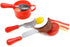 Playset 4-8, Set PowerTRC Breakfast Kids Toy Grill for Ages Cooking Toys Play Grill for Kids, Pretend BBQ Grill