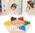Colorful Wooden Chinese Checkers Board Game Set, Classic Strategy Game for Kids and Adults, 7.8 Inch