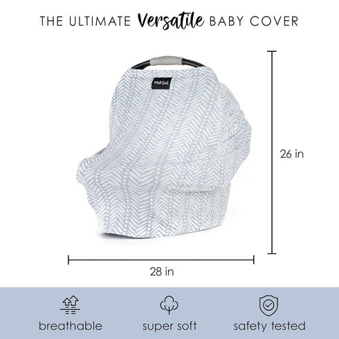 Milk Snob Original 5-in-1 Cover for Breastfeeding, Baby Car Seat, Carrier, Stroller, High Chair, Shopping Cart