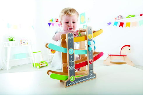 Hape Fast Flip Kid's Wooden Racetrack Toy