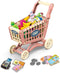 RedCrab Kids Shopping Cart Toy Supermarket 54pcs Playset Included Grocery Cart Toy,Credit