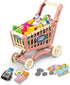 RedCrab Kids Shopping Cart Toy Supermarket 54pcs Playset Included Grocery Cart Toy,Credit