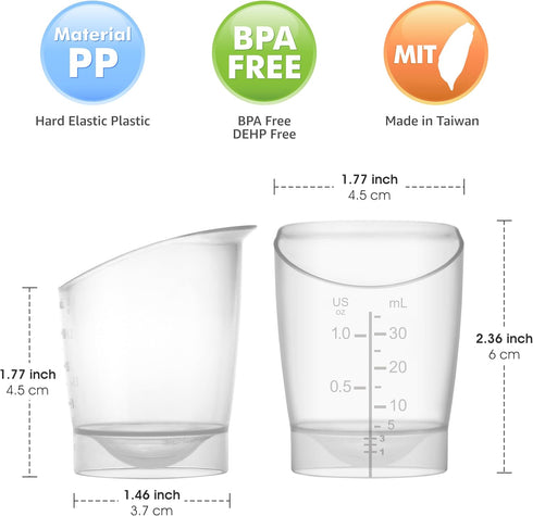 Maymom Baby Feeding Cup, Graduated Cup for Dosing Medicine, 1 oz (4ct)
