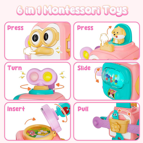 1 1 1-3,Fine 6, 9, 10, 12, 18 OSIMILY Toys for Year Old Girl, Busy Cube Gift for Year Old Girl,Sensory Toys