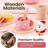 Set 3 4 5 BUYGER Kids Wooden Tea Party for Little Girls Toddler Pretend Play Food Kitchen Accessories Princess Birthday