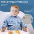 Waterproof Long Sleeve Bibs for Toddlers - Smock with Food Catcher Pocket for Easy Feeding
