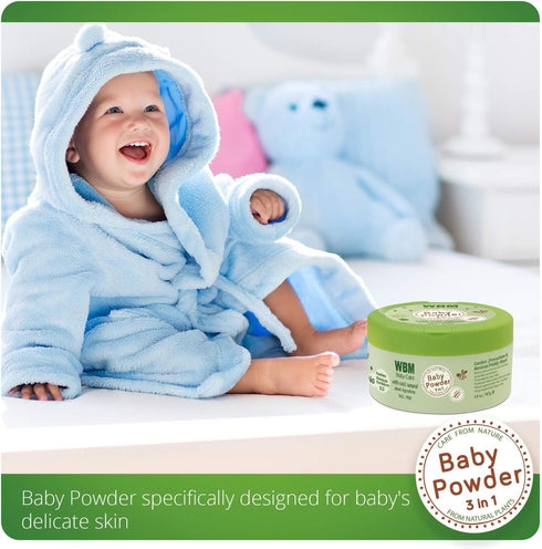 Care 3 in 1 Baby Powder - Skin Repairing, Nourishing & Dry, Natural Dusting Powder, 4.9 Oz