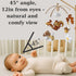 Baby Mobile for Crib, Adjustable Wooden Arm Holder, Easy Install Nursery Accessory, Natural Gift for Newborn