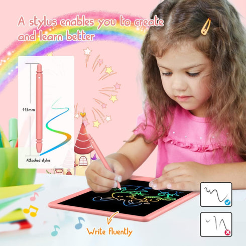 Board,12.5 inch 3 4 5 6 7 8 BUKEBU LCD Writing Tablet Doodle Colorful Drawing Pad,Electronic Drawing Tablet, Drawing
