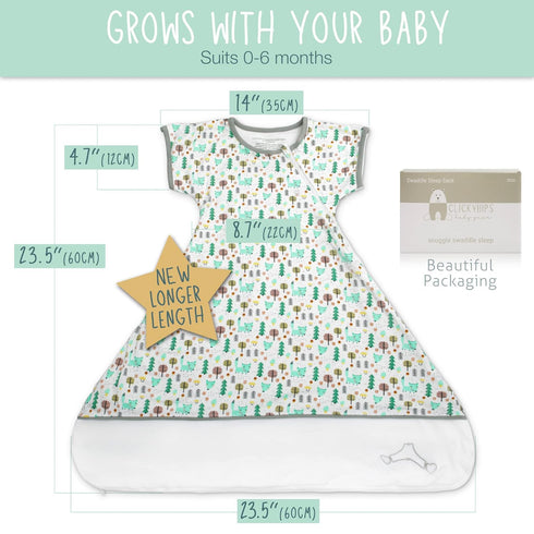 0-6 Swaddle Sack Arms Up, Allows Babies Hips to Move Freely, fits Newborn Babies Months, Arms in/Out Transition Swaddle