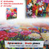 Bgraamiens 1000 Pieces Carnation Stained Glass Puzzle for Adults, Blooming Flowers Art Challenge