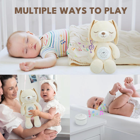 Bunny,13 5 7 inches Musical Stuffed Animals with Sound Machine, White Noise Baby Soothers for Sleep, Night Light Shush