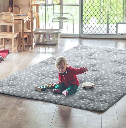 71x59 Inches Baby Play Mat Thick Baby Crawling Mat, Large, Non Slip Padded Baby Playpen Mat for Playing, One-Piece Baby