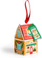 Mudpuppy Santa's Bakery – 48 Piece House Shaped Puzzle Ornament with A Colorful Illustration of A Festive Bakery