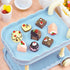 24 Sets 1:12 Hiawbon Pcs Miniature Food Kitchen Decoration Miniature Coffee Mugs Cakes Dessert Model Pretend Coffee