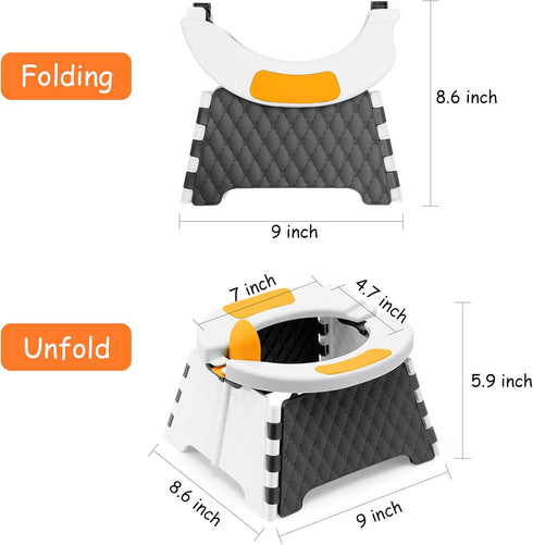 YUNHECAM 60 Toddler Portable Potty Training Seat for Kids Baby Foldable Toilet Child Travel Potty in Car Camping Potty