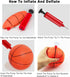 Hymaz 12 Pack 4 Inch Mini Basketballs for Kids, Rubber Inflatable Balls with Pump for Sports Party Favors