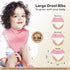 Premium Drool Bibs for Toddlers – Adjustable, Soft Bandana Bibs, Organic Cotton, 2 Layers, Absorbent