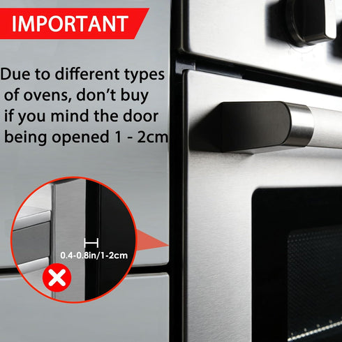 ZENTIVOR 2-Pack Oven Lock Child Safety - Oven Baby Proofing Door Lock with Heat-Resistant Adhesive, No Drill - Safety