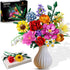 CUBIMANA Flower Bouquet Building Set, 1043 PCS Bouquet Botanicals Collection for Mom